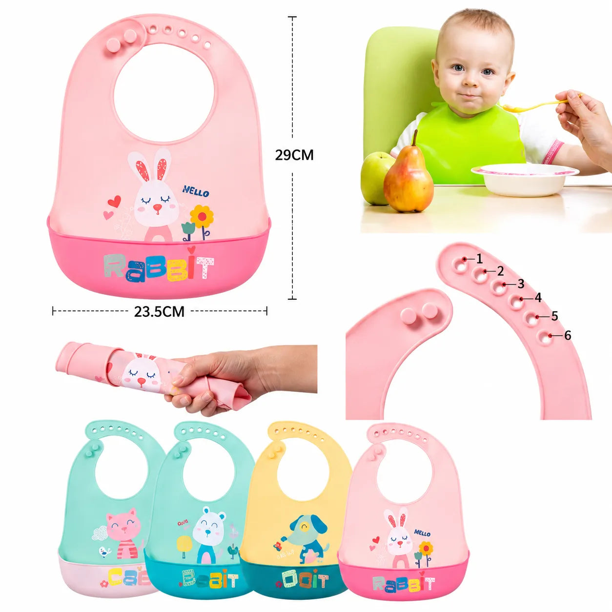 Babero Siliconado Ajustable
