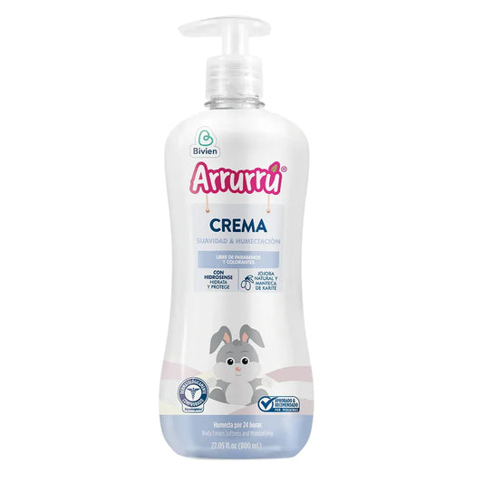 Crema Humectante Arrurrú Suavidad 800 ml | Hidratación para Bebé