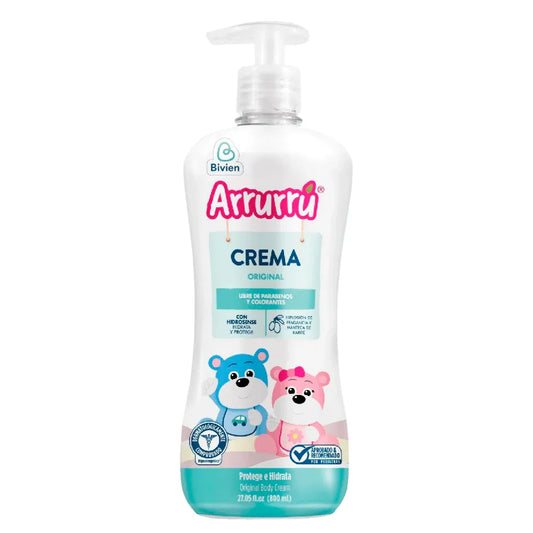 Crema Humectante Arrurrú Original 800 ml | Humectación para Bebé