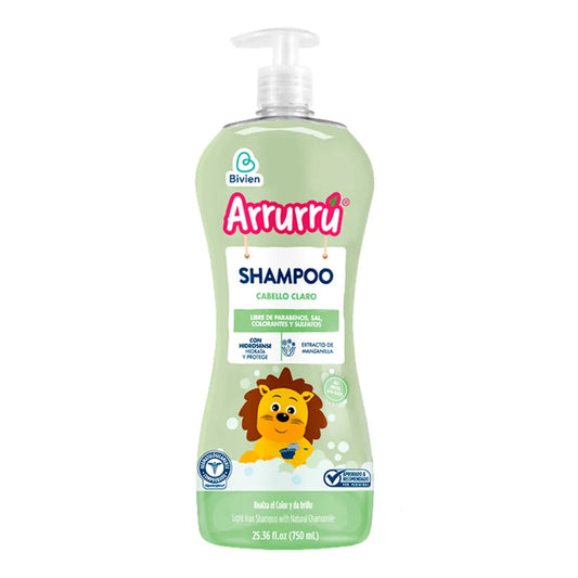 Shampoo Arrurrú Cabello Claro 750 ml | Cuidado para Bebé