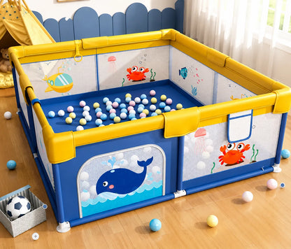 Corral de Juegos para Bebé con Tapete y Cesta