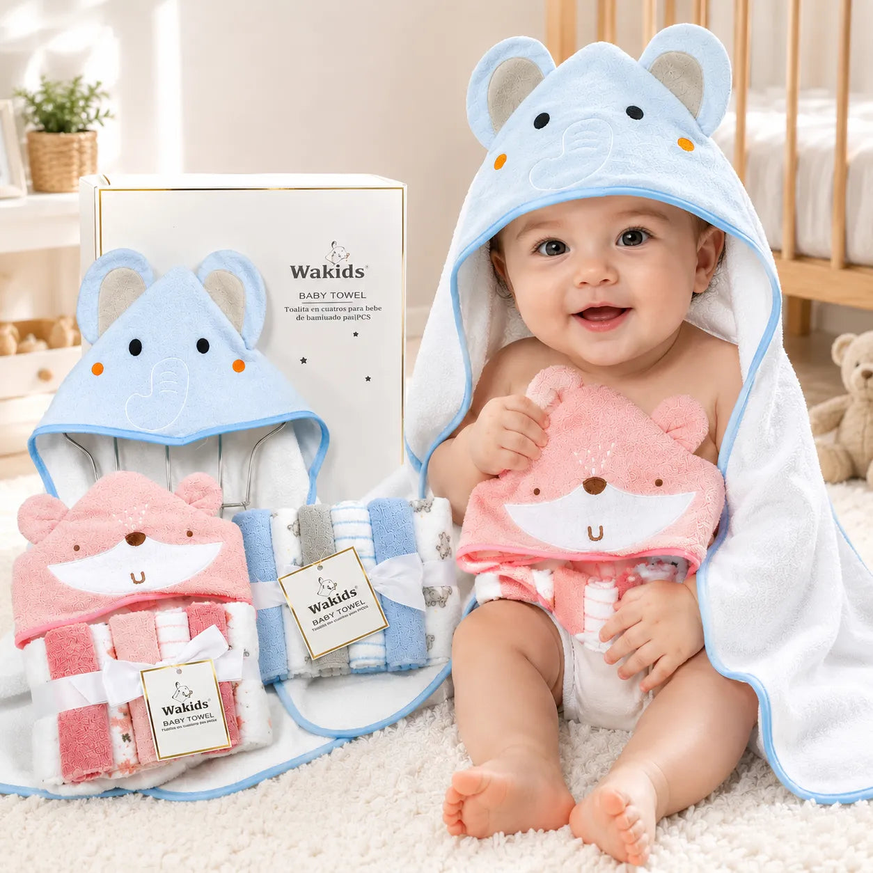 Set Cobija con Capota + Babitas para Bebé