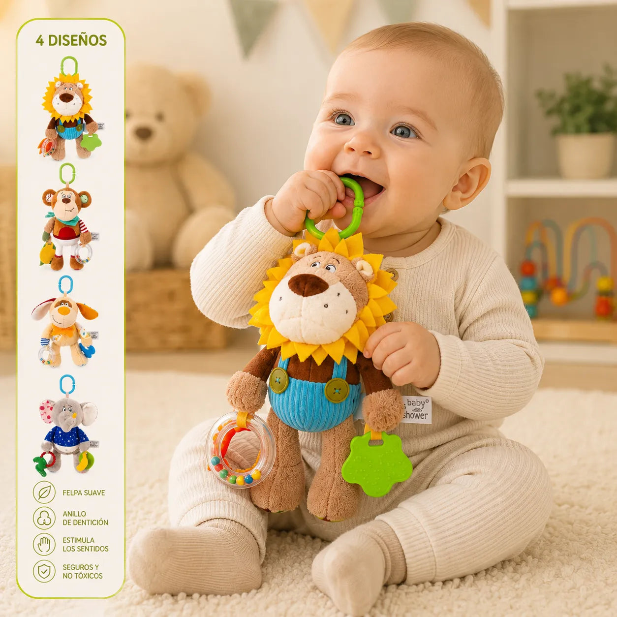 Sonajero de Peluche para Bebé