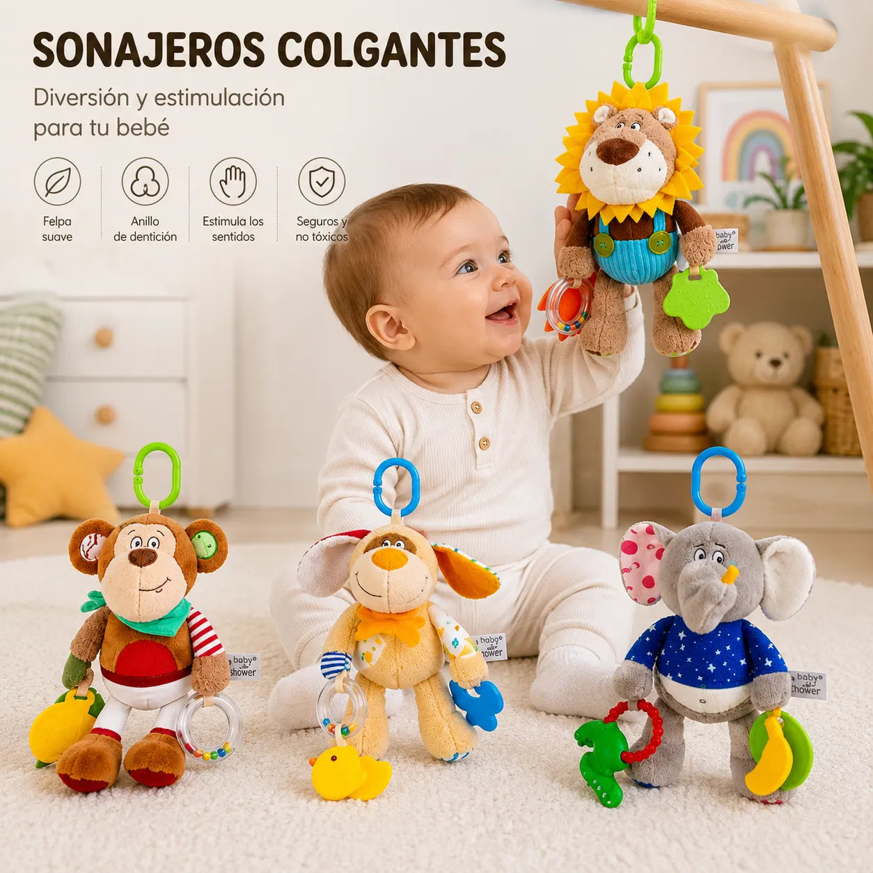Sonajero de Peluche para Bebé