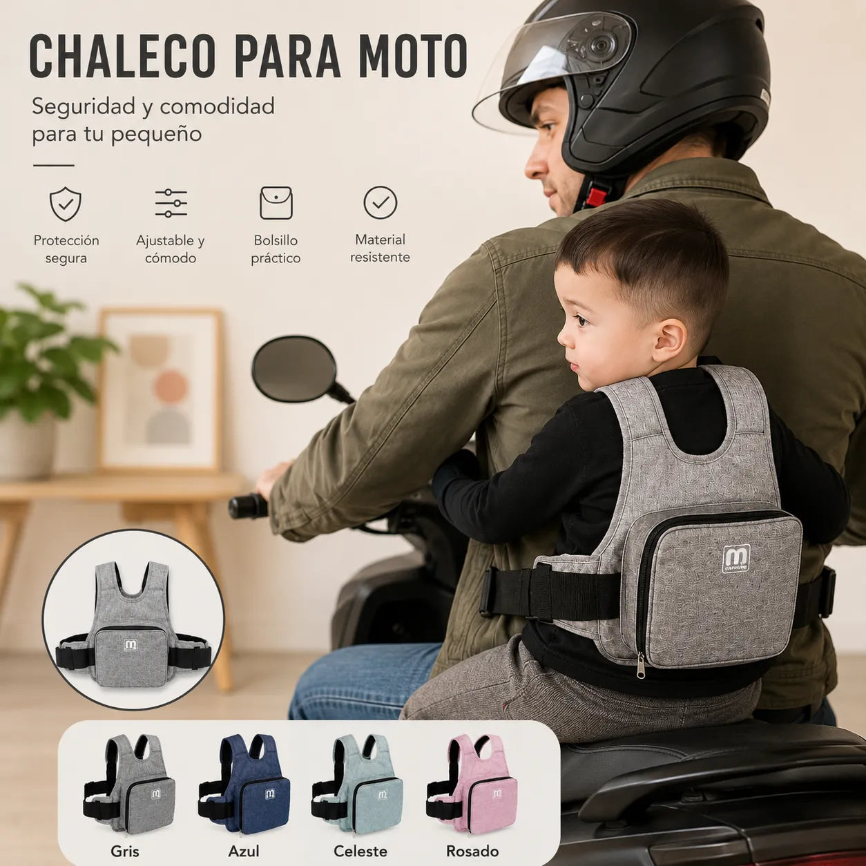 Chaleco para Moto Bebé