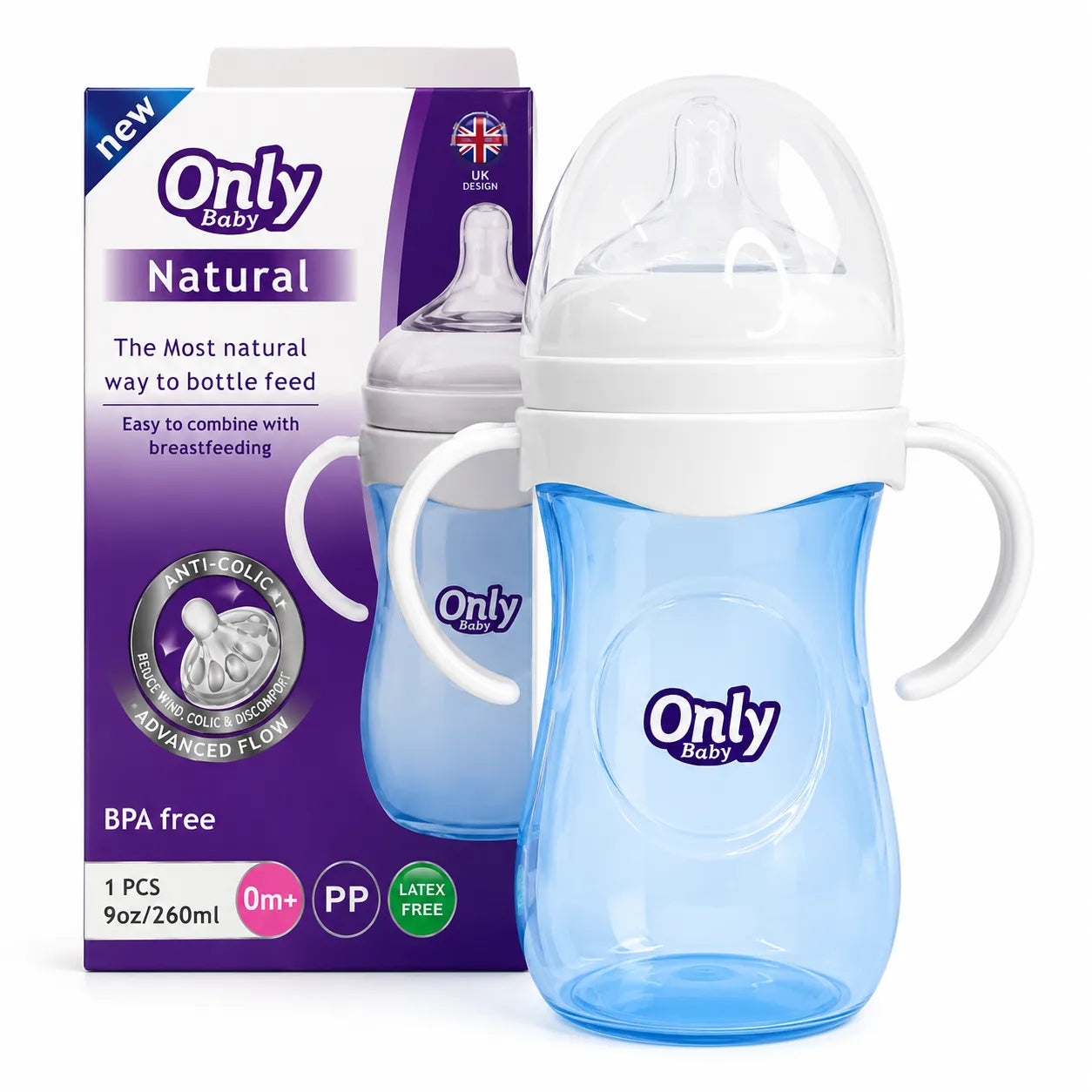 Tetero Only Baby Natural 8oz / 260ml | Alimentación para Bebé