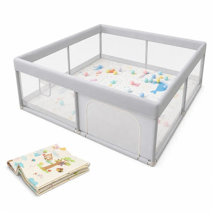 Corral de Juegos para Bebé con Tapete Acolchado