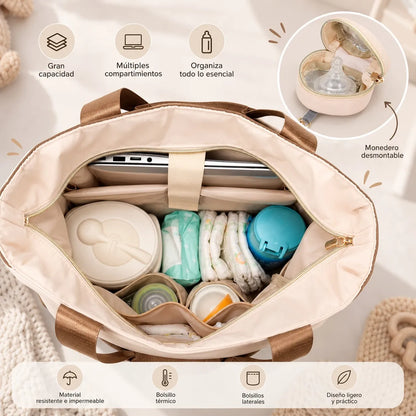 Pañalera Multifuncional Tipo Morral