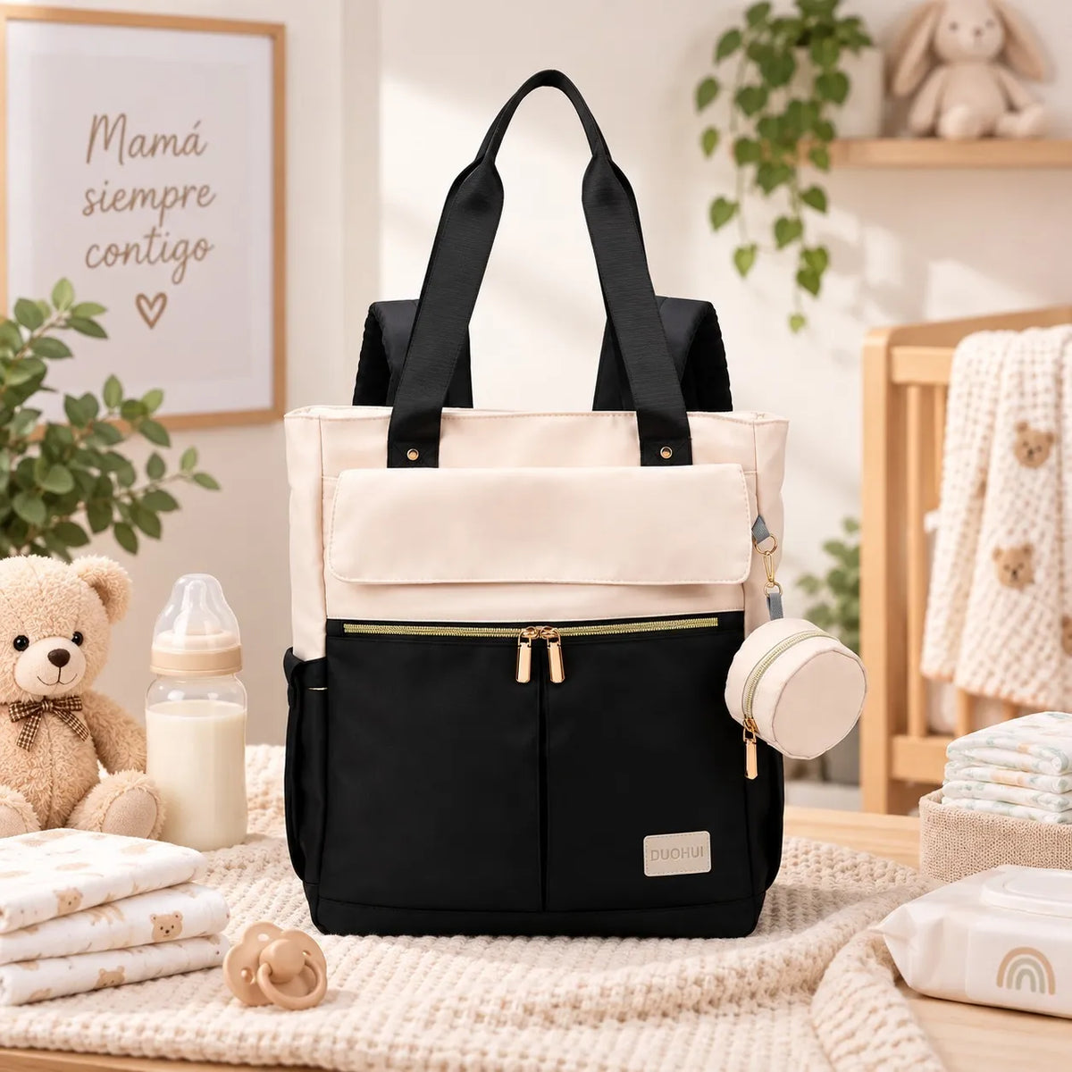 Pañalera Multifuncional Tipo Morral