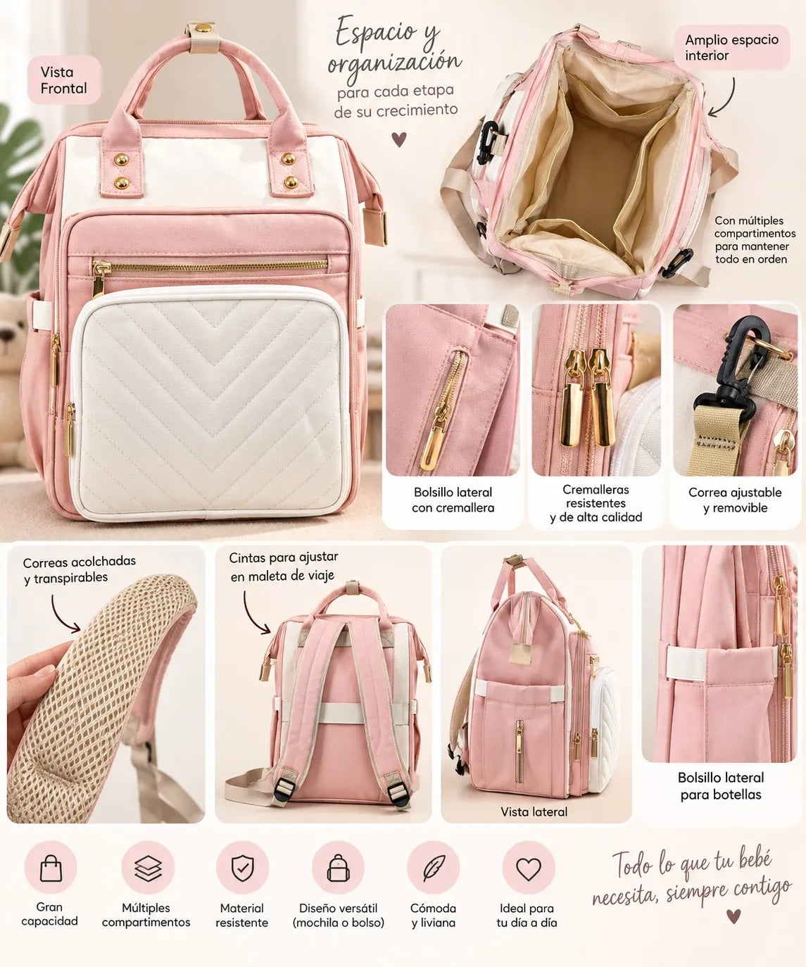 Pañalera Morral Maternal Multifuncional