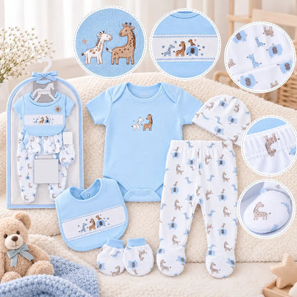 Set de Nacimiento Azul con Jirafas