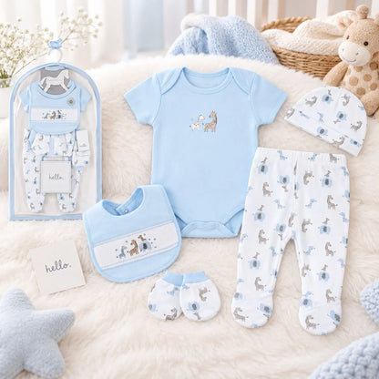 Set de Nacimiento Azul con Jirafas