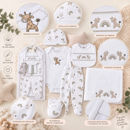 Set de Nacimiento Bordado Jirafas