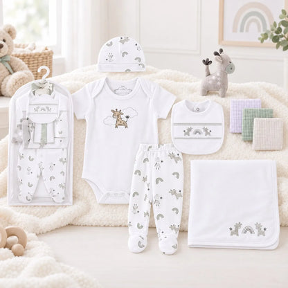 Set de Nacimiento Bordado Jirafas