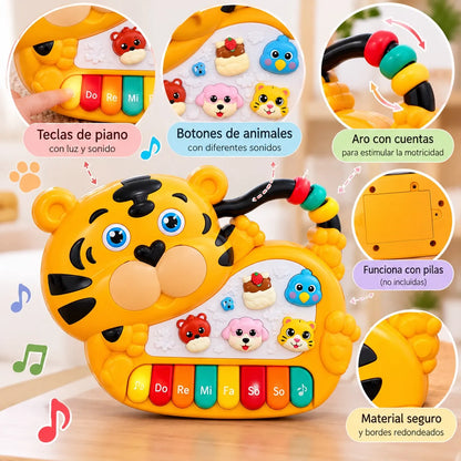 Piano Didáctico Tigre con Luces y Sonidos