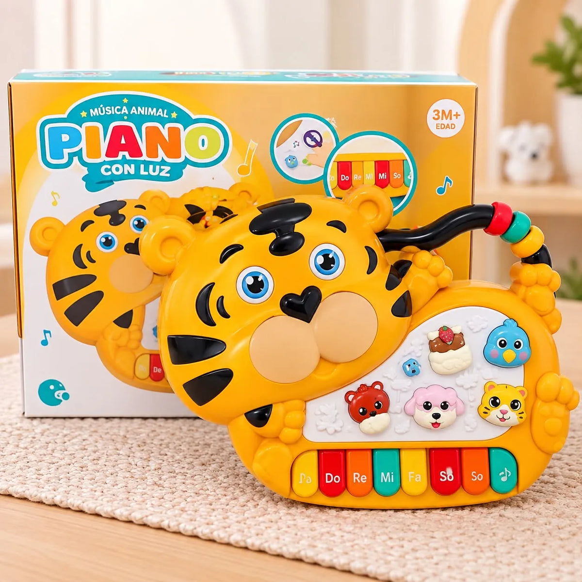 Piano Didáctico Tigre con Luces y Sonidos