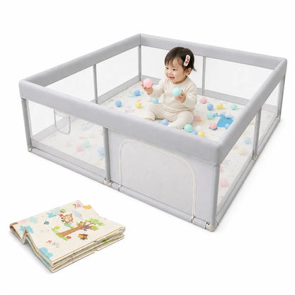Corral de Juegos para Bebé con Tapete Acolchado