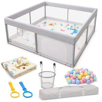 Corral de Juegos para Bebé con Tapete Acolchado