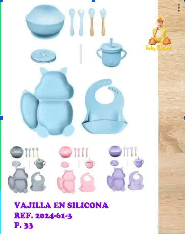 Vajilla en Silicona para Bebé